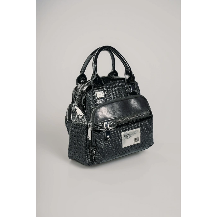 Karen Siyah Cilt Omuz Çantası