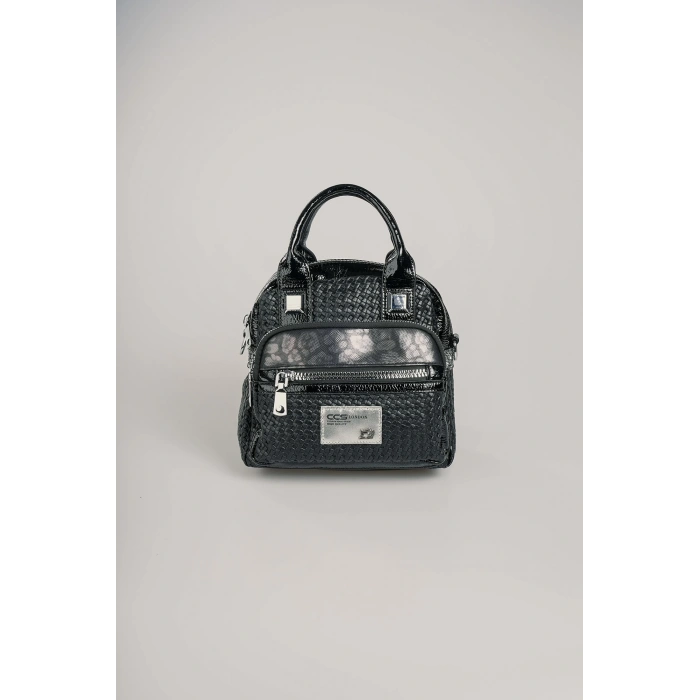 Karen Siyah Cilt Omuz Çantası