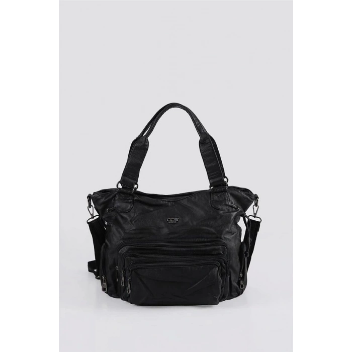 Katti Siyah Cilt Omuz Çantası