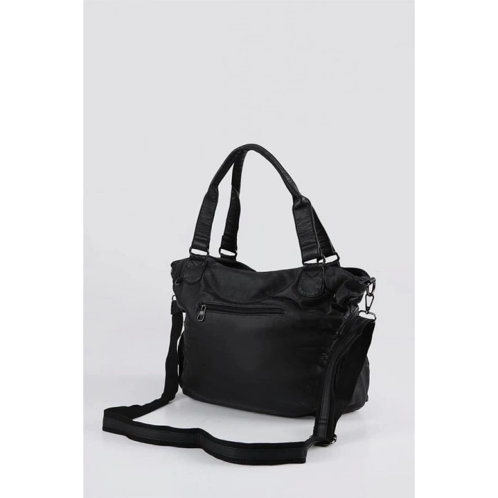 Katti Siyah Cilt Omuz Çantası