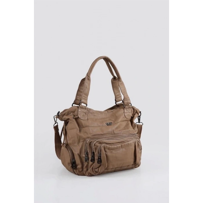 Katti Vizon Cilt Omuz Çantası