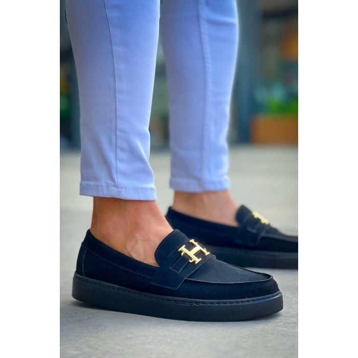 KB-027  Kuback Bağcıksız Kömür Süet H Günlük Erkek Ayakkabı