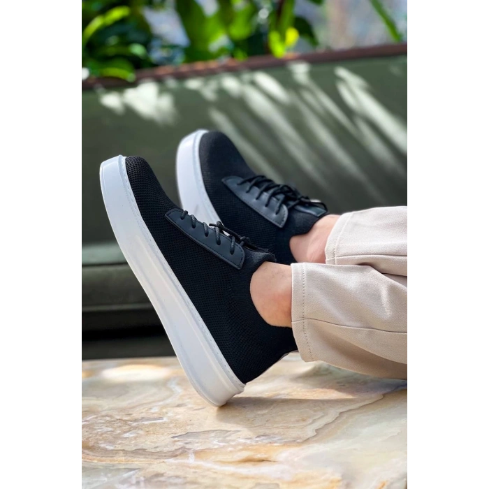 KB-116 Kuback Siyah Triko Bağcıklı  Günlük Erkek Ayakkabı