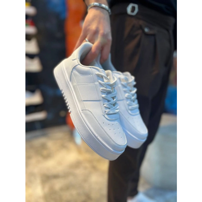 KB-N2 Kuback Beyaz Cilt Günlük Erkek Ayakkabı