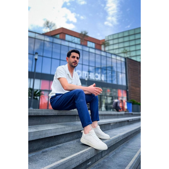 KB-X204 Kuback Bej Keten Bej Yüksek Taban Günlük Erkek Spor Ayakkabı