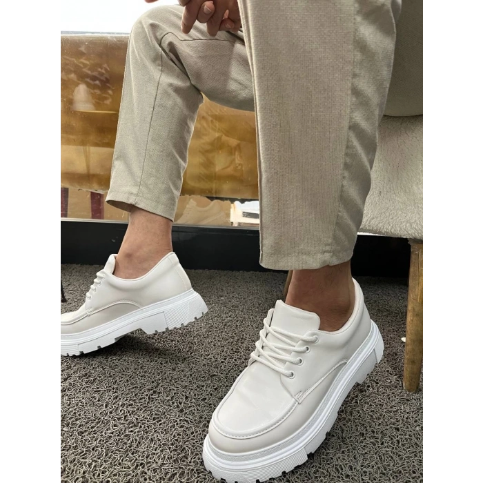 KB-X6 Kuback Beyaz Cilt Günlük Erkek Ayakkabı