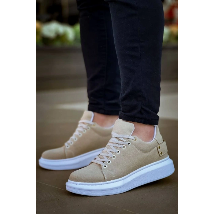 KB047  Kuback Bej Süet Günlük Erkek  Ayakkabı