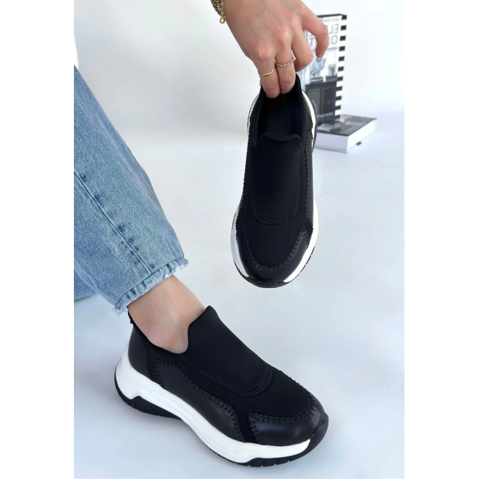 Kendy Siyah Cilt Spor Ayakkabı