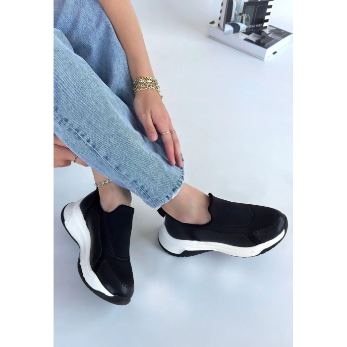 Kendy Siyah Cilt Spor Ayakkabı