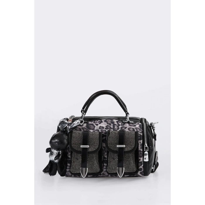 Kiwer Siyah Cilt Omuz Çantası