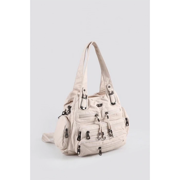 Miver Bej Cilt Omuz Çantası