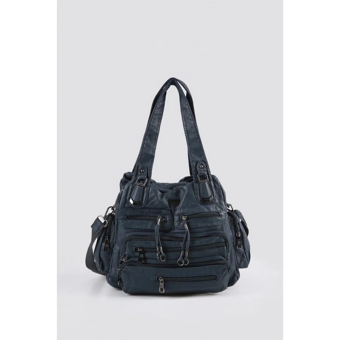 Miver Mavi Cilt Omuz Çantası