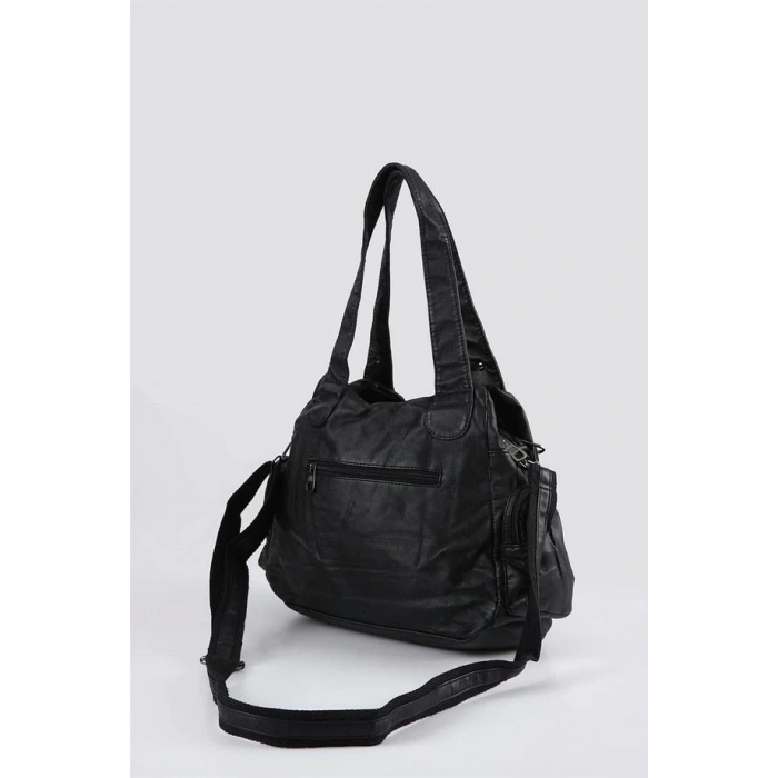 Miver Siyah Cilt Omuz Çantası