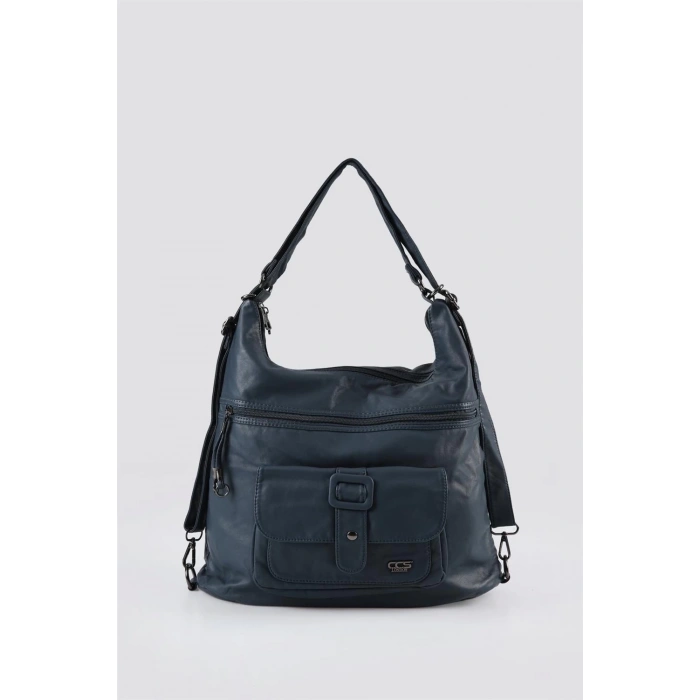 Mower Mavi Cilt Omuz Çantası