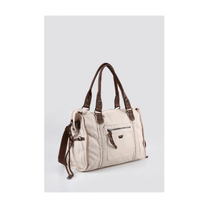 Muert Bej Cilt Omuz Askılı El Çantası