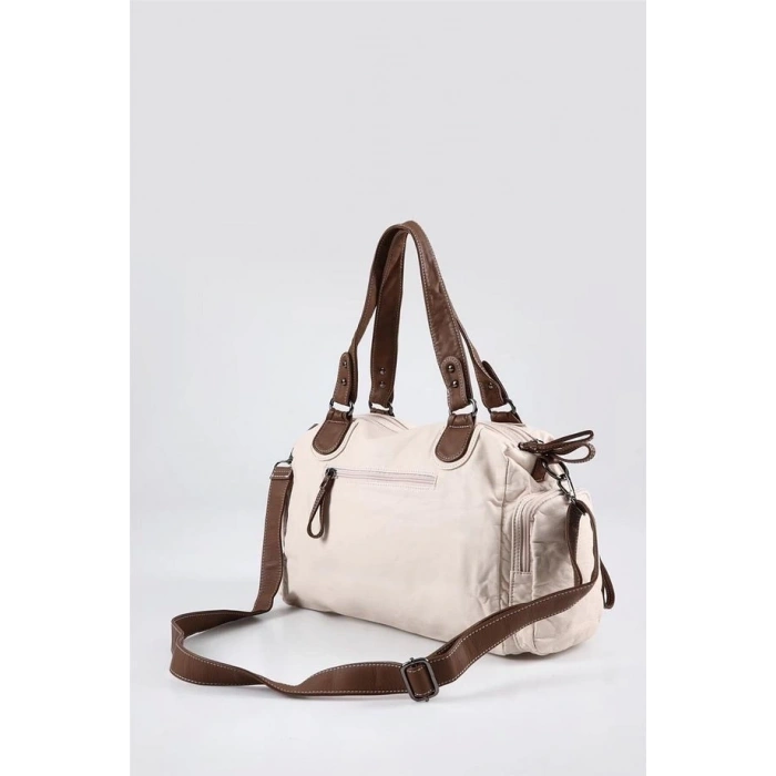 Orten Bej Cilt Omuz Çantası