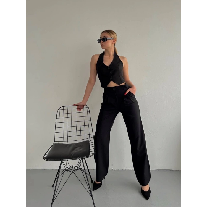 Palazzo pantolon siyah s23211