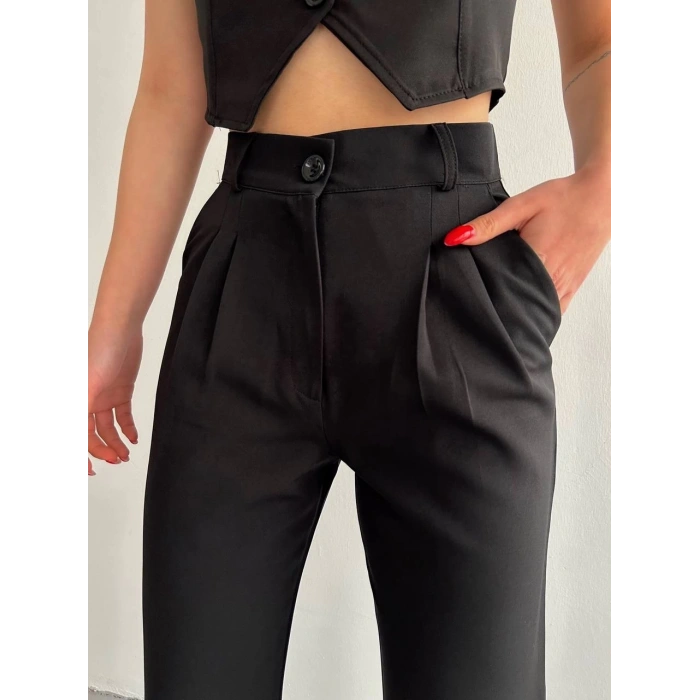 Palazzo pantolon siyah s23211