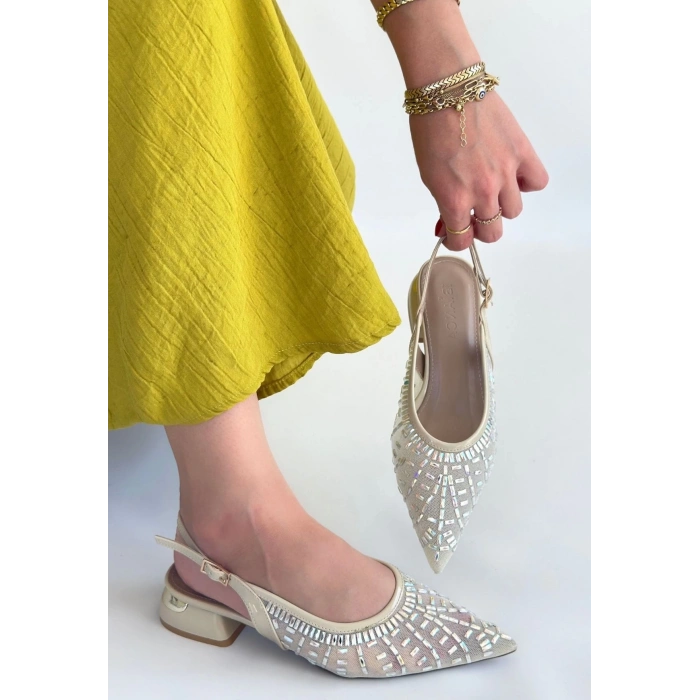 Piga Ten Cilt Tüllü Topuklu Ayakkabı