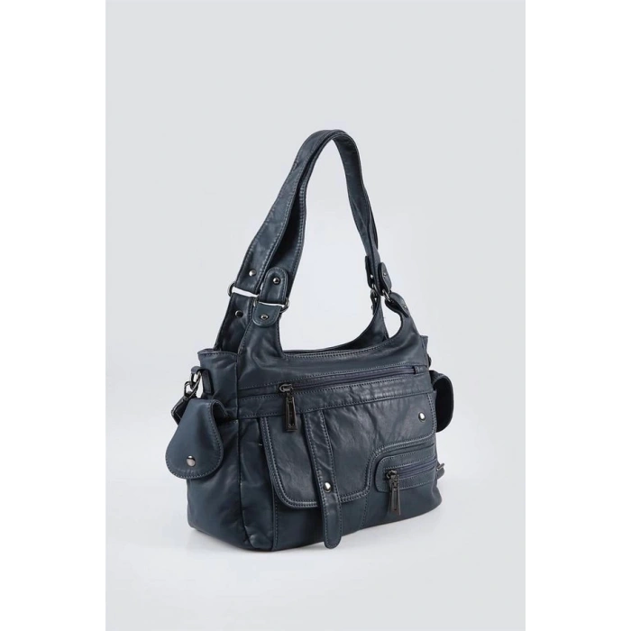 Pyser Mavi Cilt Omuz Çantası