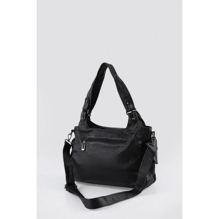 Pyser Siyah Cilt Omuz Çantası