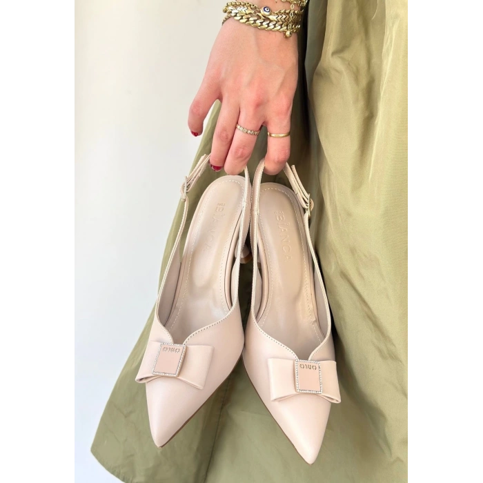 Sean Bej Cilt Topuklu Ayakkabı