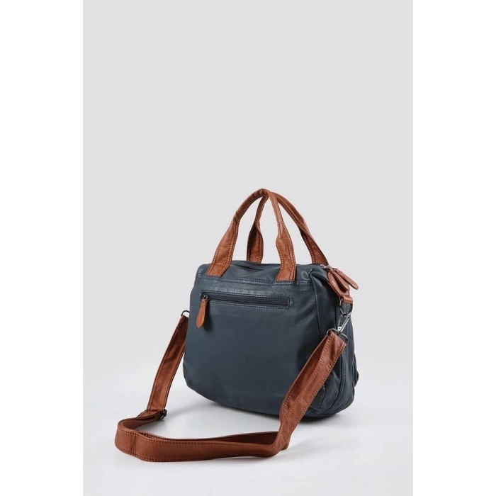 Sevva Mavi Cilt Omuz Çantası