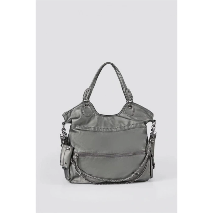 Silla Gri Cilt Omuz Çantası
