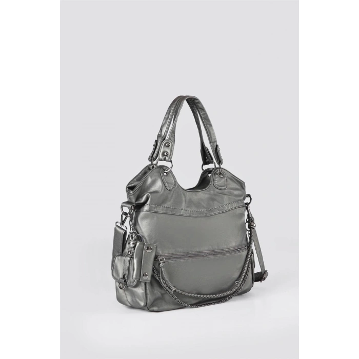 Silla Gri Cilt Omuz Çantası