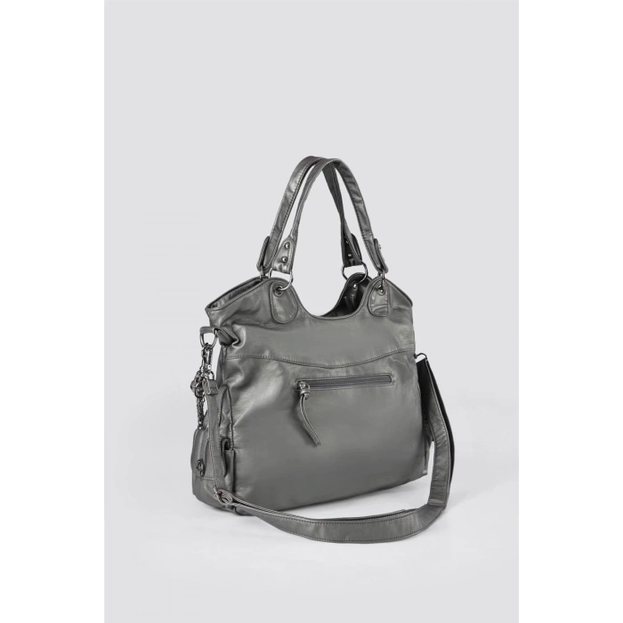 Silla Gri Cilt Omuz Çantası