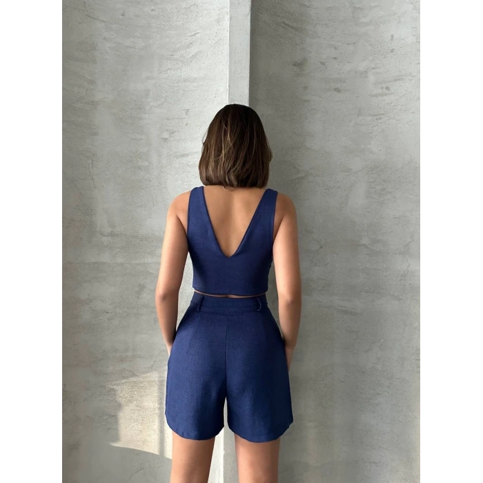 Şortlu keten takım s255014