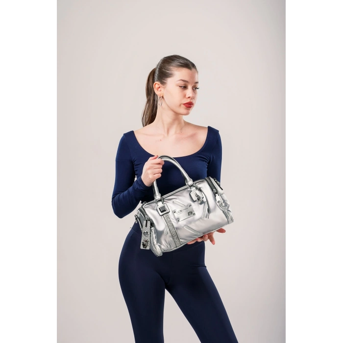 Stella Gri Cilt Omuz Çantası