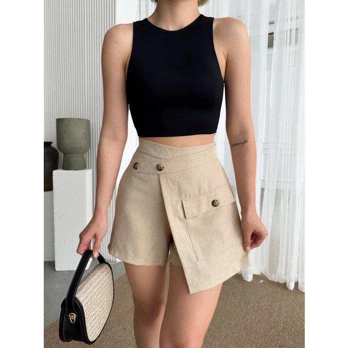 Tek cepli şort etek
