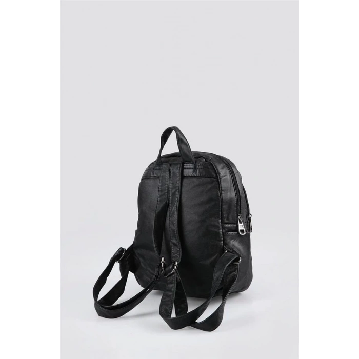 Tiar Siyah Cilt Sırt Çantası