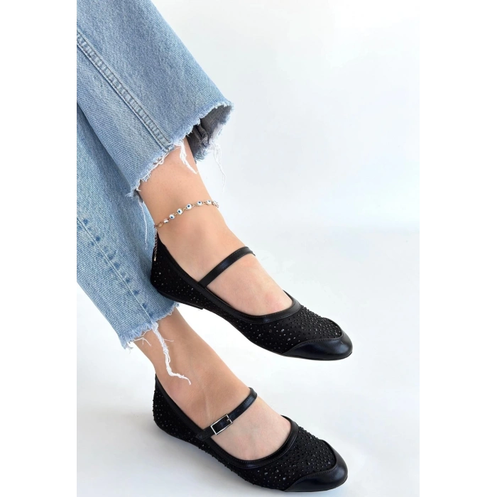 Toyan Siyah Cilt Babet Ayakkabı