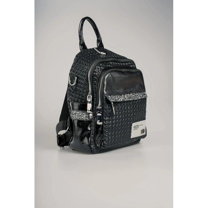 Tulip Siyah Cilt Sırt Çantası