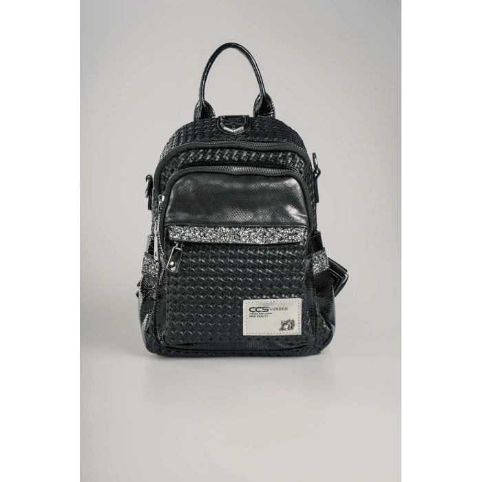 Tulip Siyah Cilt Sırt Çantası