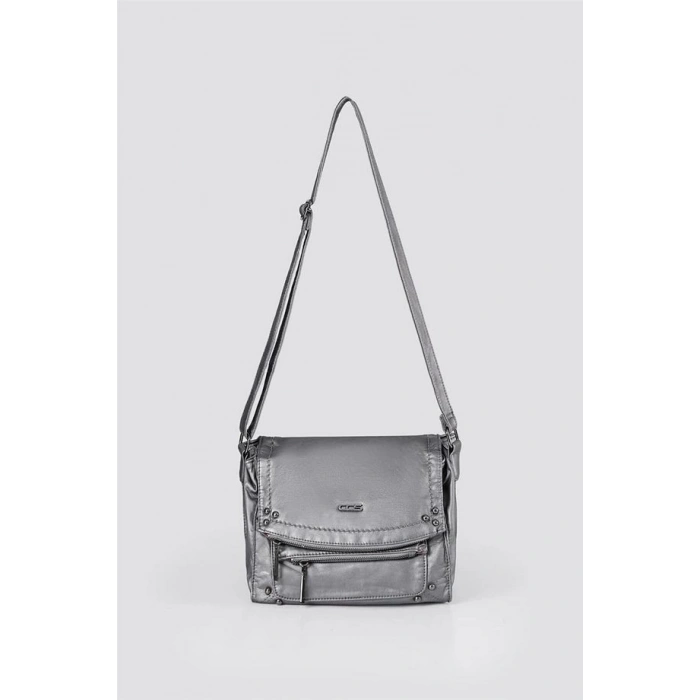 Witer Gri Cilt Omuz Çantası