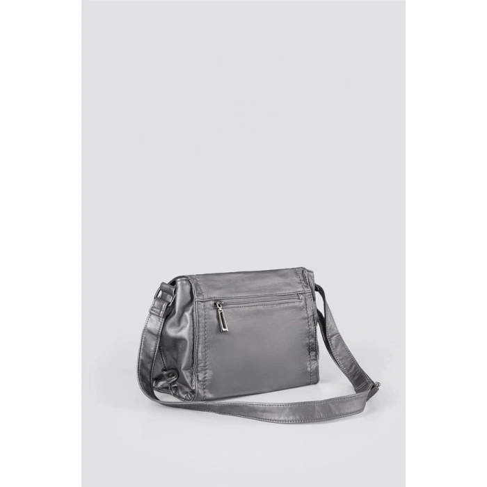 Witer Gri Cilt Omuz Çantası