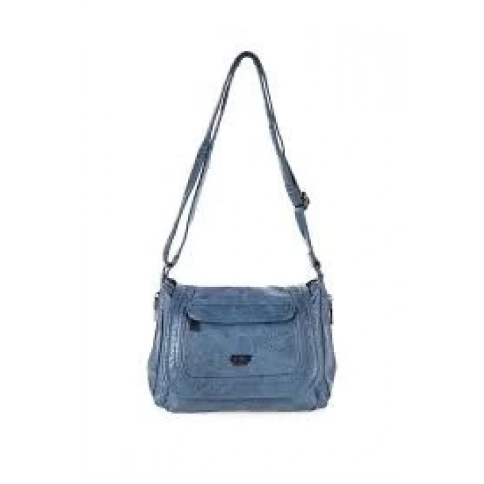 Ziwen Mavi Cilt Omuz Çantası