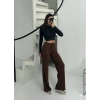 Fitilli şardonlu pantolon kahve a4058