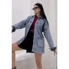 Kadın kot ceket mavi