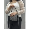 Taşlı siyah cilt çanta