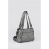 Zuwer Gri Cilt Omuz Çantası