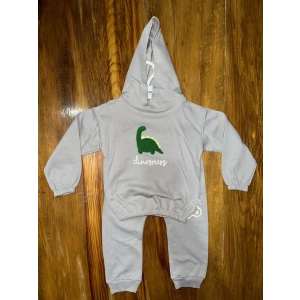 6-24 aylık araba baskılı takım gri