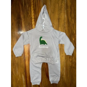 6-24 aylık araba baskılı takım gri