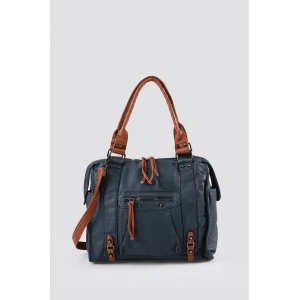 Abga Mavi Cilt Omuz Çantası