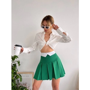 Çizgili Pileli etek s24-1013