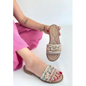 Gonne Renkli Hasır Dokuma Terlik