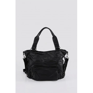 Katti Siyah Cilt Omuz Çantası